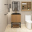 Meuble-lavabo simple 23,6 po avec comptoir en quartz Perrusquia-1878661296