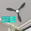 2 ventilateurs de plafond de 42 pouces avec lumières et télécommande noir-1349544748-1349544747