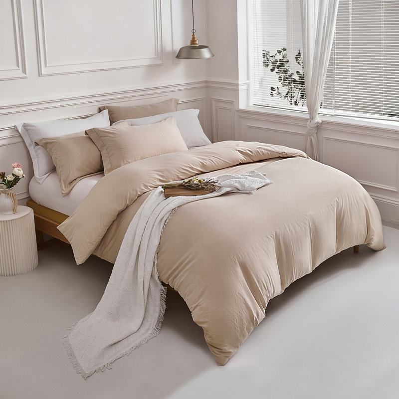 Solayne Home essentials Super Soft Duvet Cover - 100% Washed Microfiber Comforter Cover Set 3 Pieces,Wrinkle-resistant and highly elastic