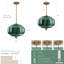 Suspension vintage en verre en forme de citrouille, plafonnier à intensité variable 3 couleurs avec ampoule DEL à culot E26-1690405520-1690405521-1690405524