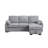 Chenille Fabric Reversible Sleeper Sectional With Storage Chaise, Drop-Down Table, Cup Holders And Charging Ports-247267426