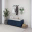 Banc de rangement avec 3 portes en forme de volet, banc à chaussures avec coussin amovible et espace de rangement caché-114198379