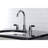 Kingston Brass NuvoFusion Two-Handle 3-Hole Deck Mount Widespread Bathroom Faucet with Brass Pop-Up Drain