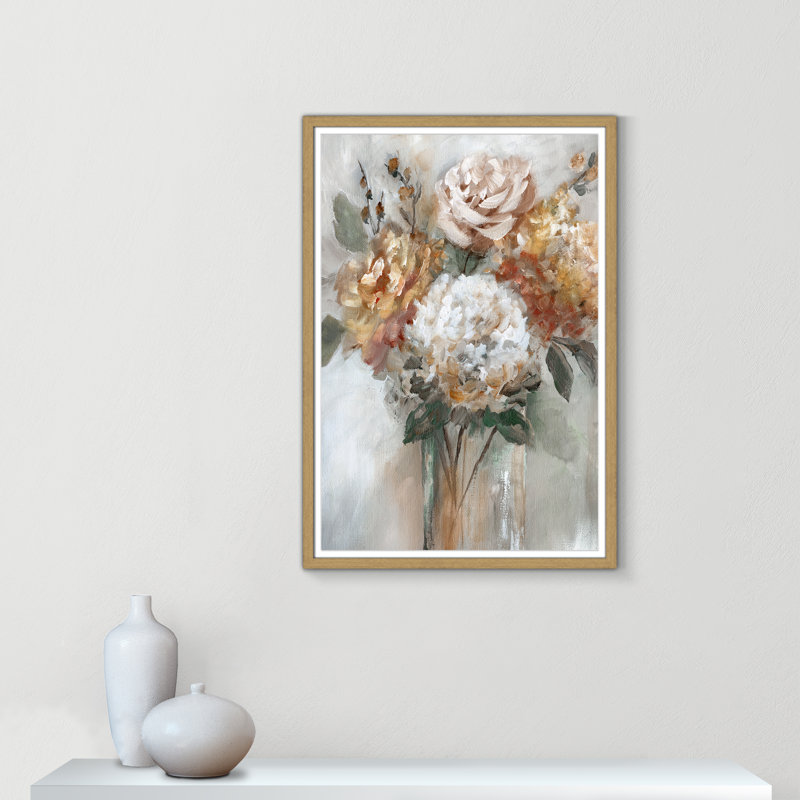 Automne doré par - peinture encadrée, H 35,5 po x l 25,5 po x P 0,75 po, Naturel