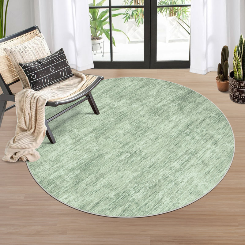 Tapis moderne Modern, Green, Round 3'