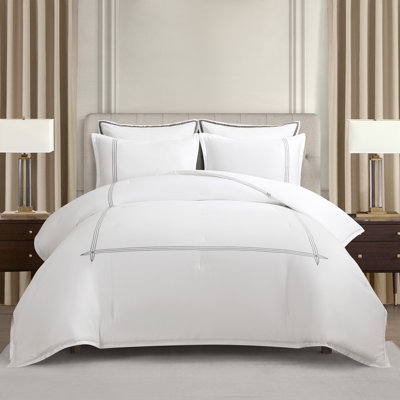 Sylph White/Highrise 3pc Queen Comforter Set