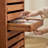 Modern Brown Movable Solid Wood Filing Cabinet