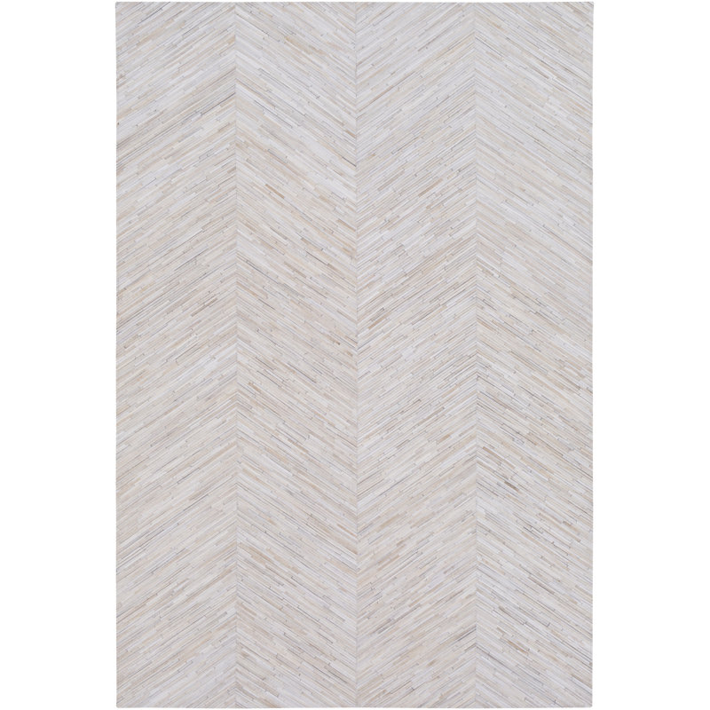 Tapis beige tissé à la main Lynmouth, Rectangle 2 pi x 3 pi