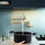 Robinet de cuisine extensible mural à trou unique, deux poignées, style moderne, débit 1,75 gallons par minute
