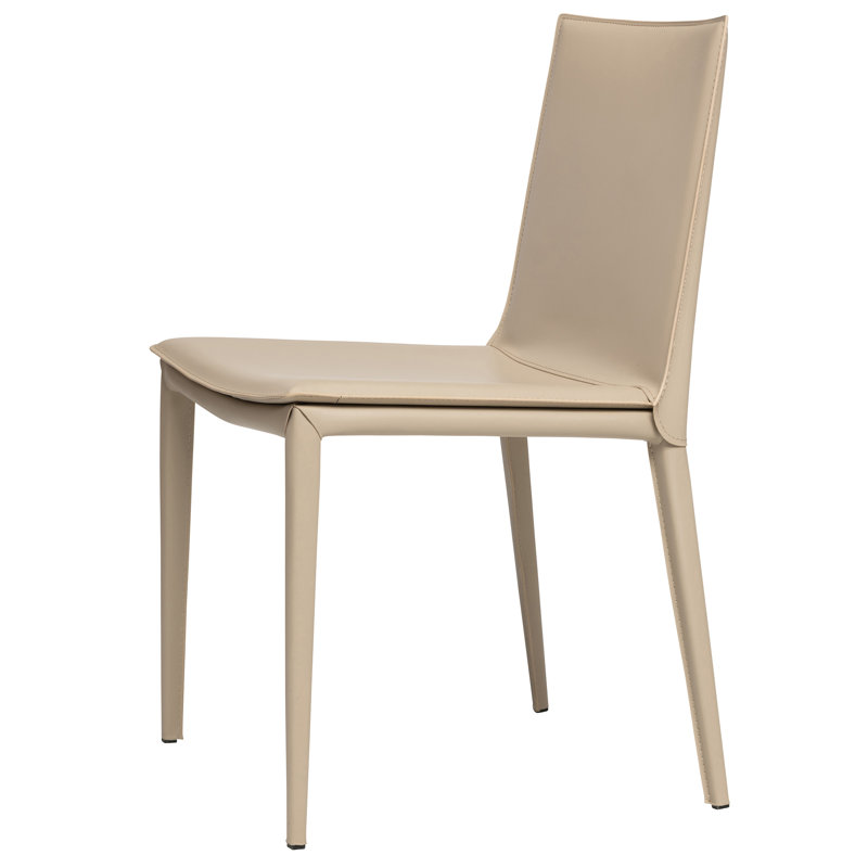 Kanaya Leather Dining Chair, Sand