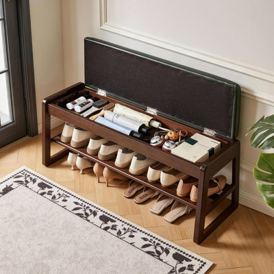 Banc de rangement pour chaussures 31,5 pouces pour chambre d'entrée