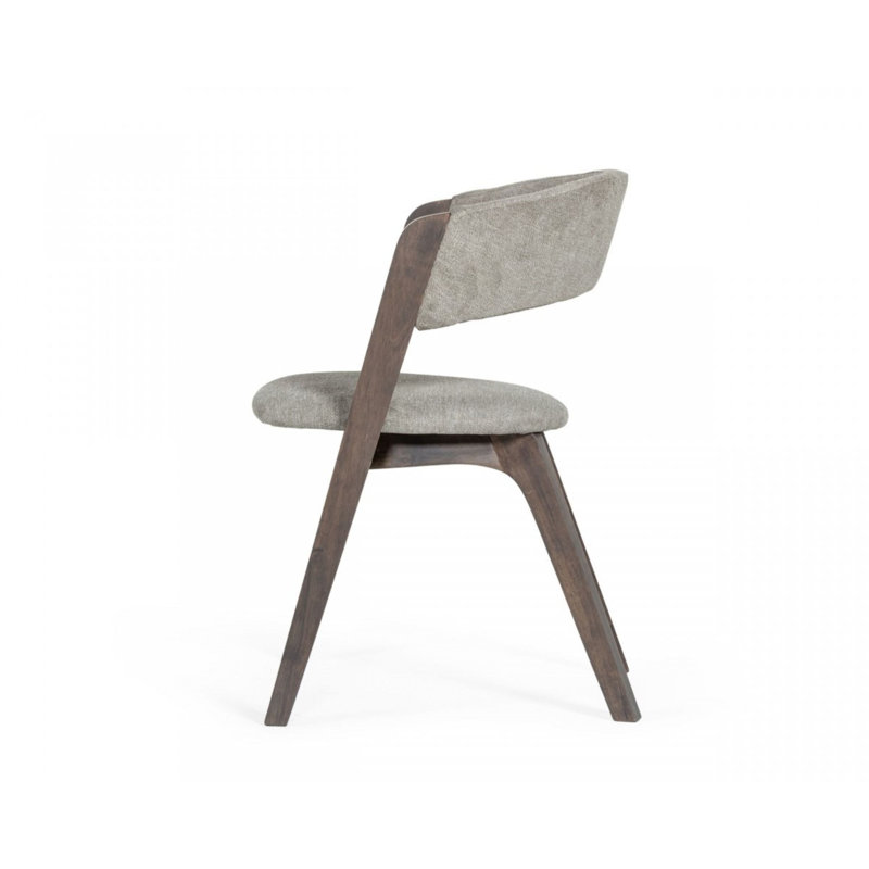 Ensemble de deux chaises de salle à manger en wengé gris