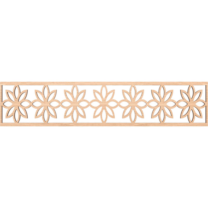 Moulure de marguerite Daisy, H 10 po x l 46,75 po x P 0,375 po, Chêne rouge