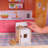  So Darling Wooden Dollhouse On Wheels, Open & Close With 29 Accessories