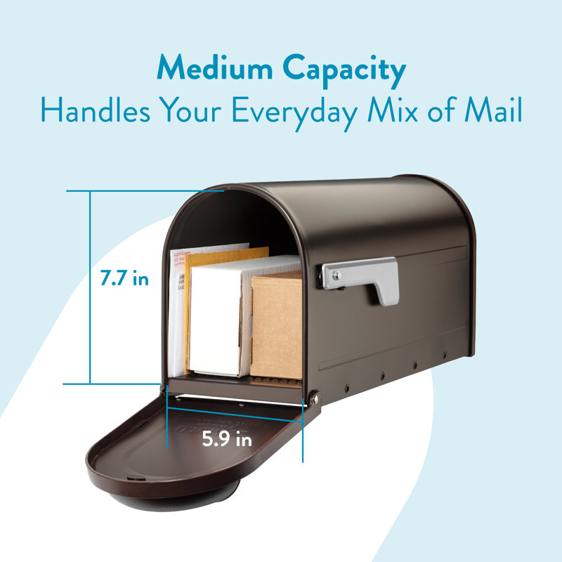 Winston Post Mount Mailbox Rubbed Bronze, Rubbed Bronze