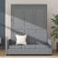 Lit escamotable mural double avec coussin moelleux