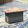 Rattan Firepit Table