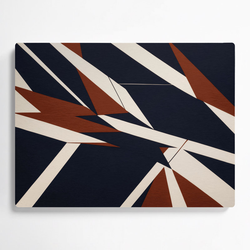«Geometric Abstraction 62», art mural gris en métal, H 11 po x l 14 po