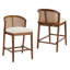 Tabouret de bar rembourré à structure en bois-115802224