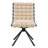 Contemporary Armless Velvet Swivel Bubble Dining Chair with Arc Metal Frame-1719323520-1719323521