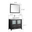 Ensemble de meuble-lavabo sur pied 36 po avec plateau en marbre et miroir assortis Ravenna-27042725-116868047