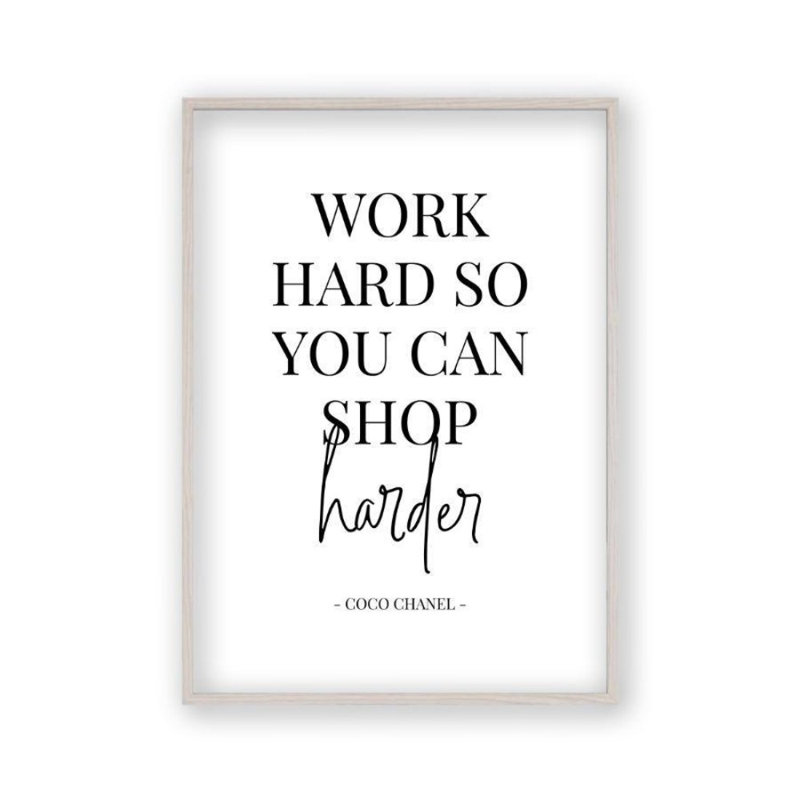Print, 61 cm H x 43 cm W, White Oak Frame
