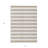 3' X 5' Taupe and White Striped Washable Indoor Outdoor Area Rug