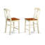 Ensemble de comptoir de cuisine 3 pièces pour petits espaces comprenant une table de salle à manger carrée et 2 chaises de salle à manger, babeurre et cerise-1351212370-1400304866