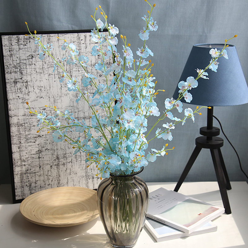 Faux Silk Orchid Arrangement, Tiffany Blue