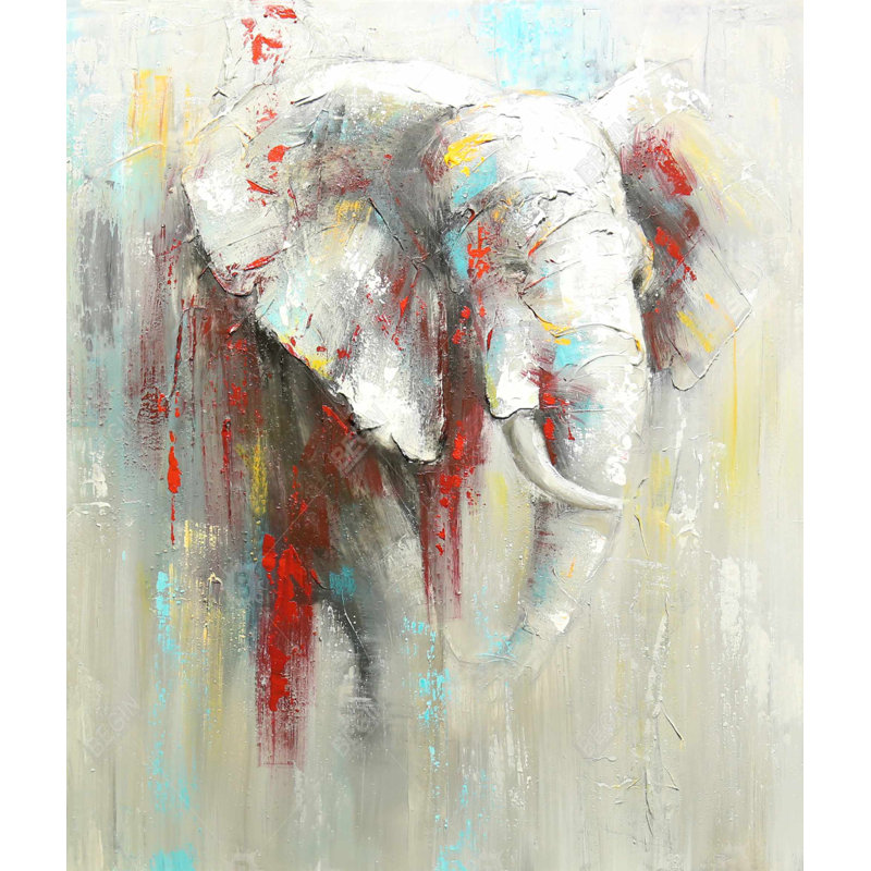 Abstract Elephant Turquoise King Duvet Cover - Home Decor