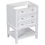 Meuble-lavabo de 24 po sans lavabo, base seulement, structure en bois massif, armoire de rangement de salle de bain avec tiroir et tablette ouverte