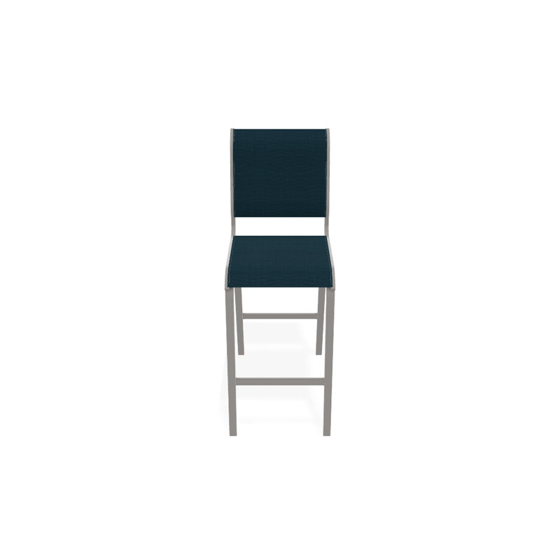 Tabouret de bar 29,5 po Holna, Gris chaleureux texturé, Sunbrella® bleu sarcelle
