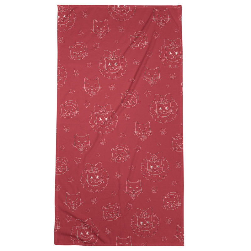 Bath Towel, Red, Microfiber