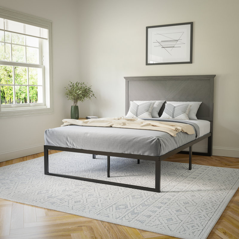 Tête de lit ajustable Culbert Herring, Gris délavé, Double