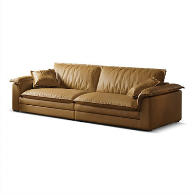 Coussin modulaire brun jaunâtre 100% polyester