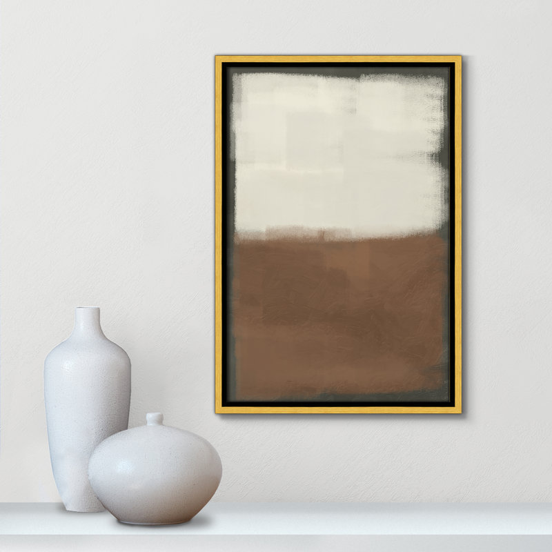 Coronado Alabaster Burst 2 - reproduction sur toile avec cadre flottant, Or, H 19,5 po x l 13,5 po x P 2 po
