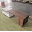 Table basse extensible avec 2 tiroirs et tablettes de rangement, table de centre rectangulaire en bois avec plateau réversible pour le salon