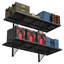 2 tablettes murales de garage 1,5 x 3,6 pi, capacité de charge de 531 lb, tablettes flottantes robustes fixées au mur, support de rangement de garage réglable en métal (noir)