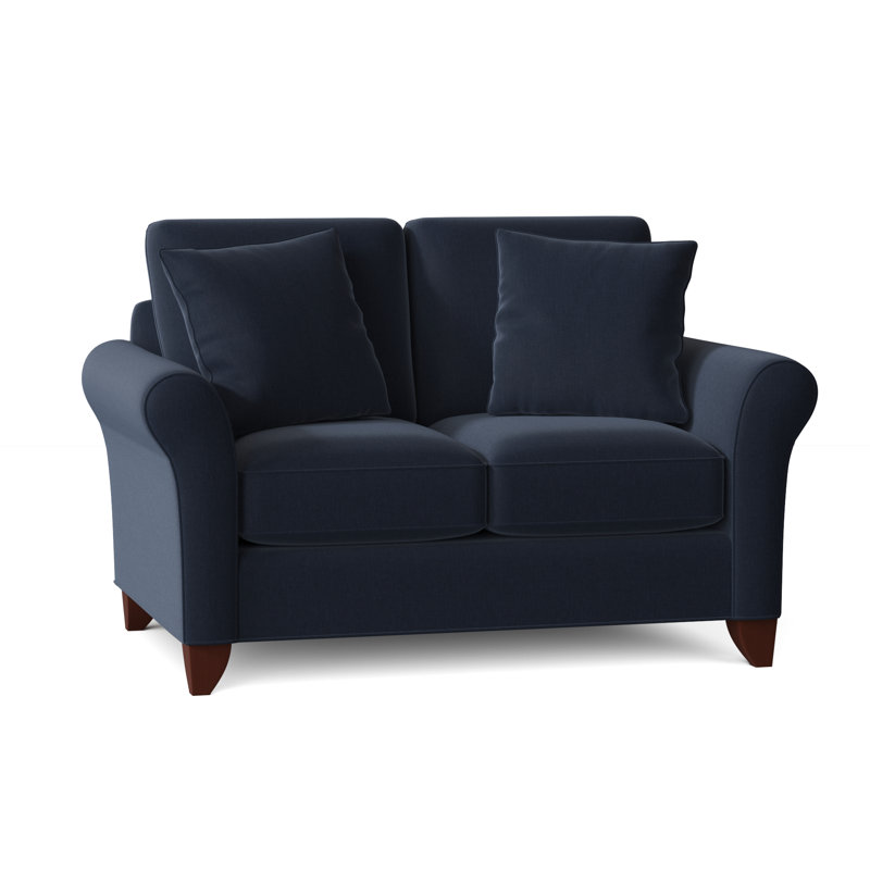 Almada Loveseat, Peyton Navy Performance Twill, Manhattan, No