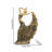 Peacock Dancer Figurine, Vintage Gold Resin Dancer