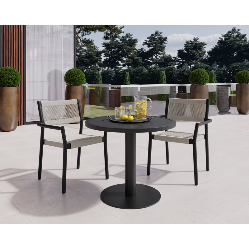 Outdoor Dining Armchair, Charcoal
