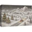 «Christmas Holiday Celebration», voiture de Noël rétro sur une route de montagne enneigée avec arbres illuminés, impression sur toile-120351151-120351152-120539041