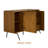 NTC Veil Sideboard with 2 Doors and 3 Drawers, Buffet Cabinet with Vertical Groove Design and Metal Legs, Storage Cabinet for Living Room, and Entryway, Effortless Assembly-453386499-453386497