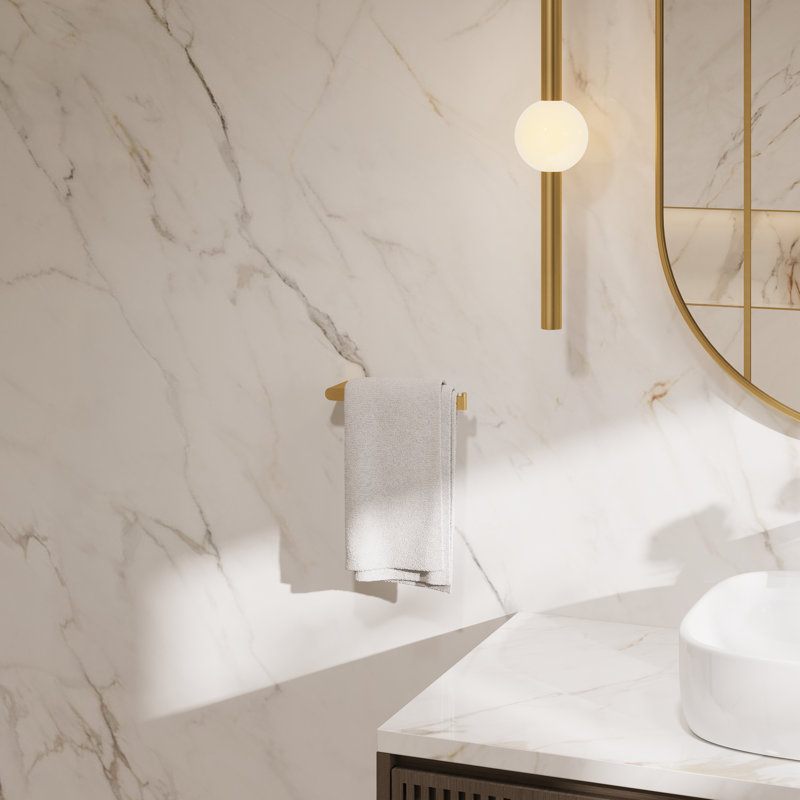 Porte-serviettes 10 po Rugen, porte-serviettes en or brossé, ensemble de quincaillerie de salle de bain, support à serviettes de bain