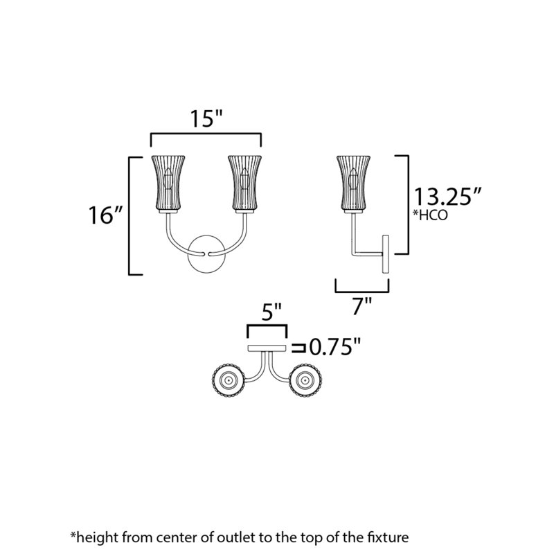 Kadashia Steel Candle Wall Light