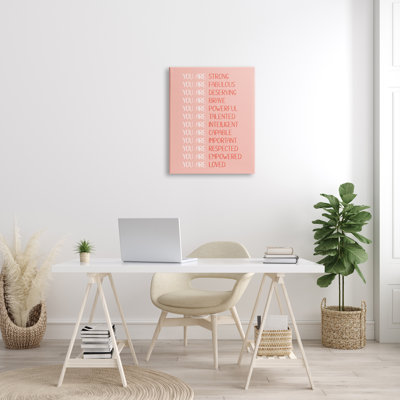 "You Are Positivité", art textuel sur toile