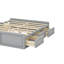 Base de lit plateforme grand avec tiroirs