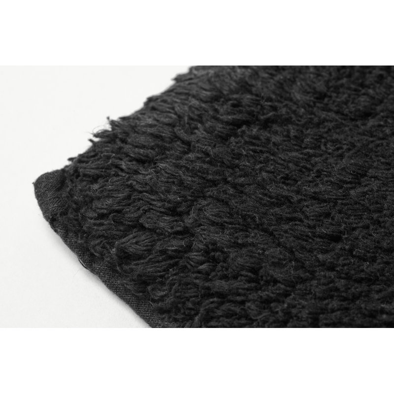 Bombay Cotton Non-Slip Bath Rug Set, Black