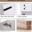 Meuble-lavabo de salle de bain avec lavabo en céramique, 16 po, fonctionnalité à fermeture en douceur, lavabo mural pour petite baignoire, fonction, décor compact-1319835310