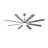 Synia 72" Chrome Modern Ceiling Fan with LED Light and Remote, 6 Speed Reversible Ceiling Fan-1289029465